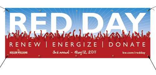 Red Day Banner - Keller Williams Preferred Realty Gives Back